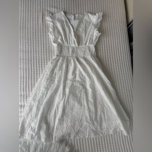 White eyelet dress